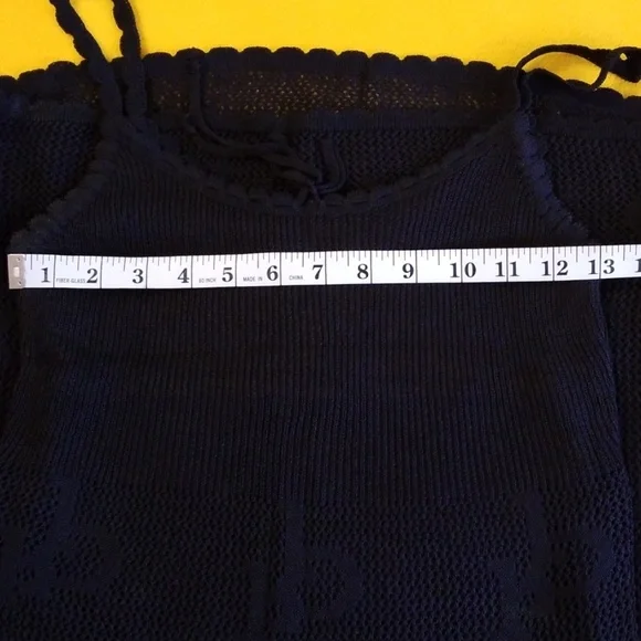 Roccobarocco Crochet Sleeveless Midi Dress Blue Size S - Picture 5 of 6